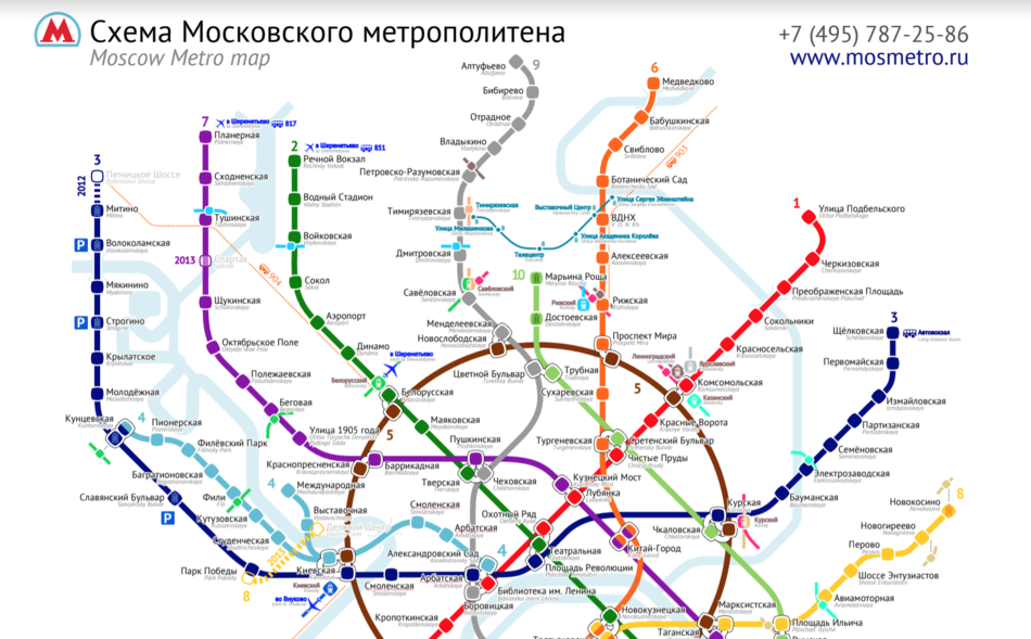 Схема метро москвы молодежная